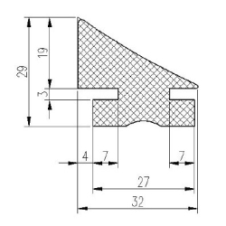 4507023LG Gumena brtva rampe- donja